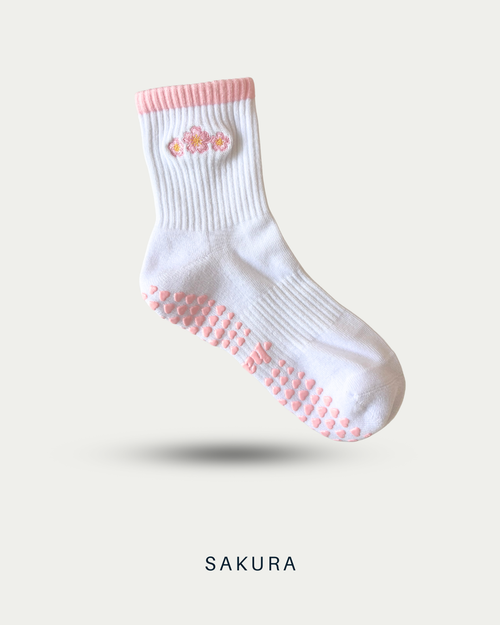 Crew Non Slip Grip Socks - Sakura