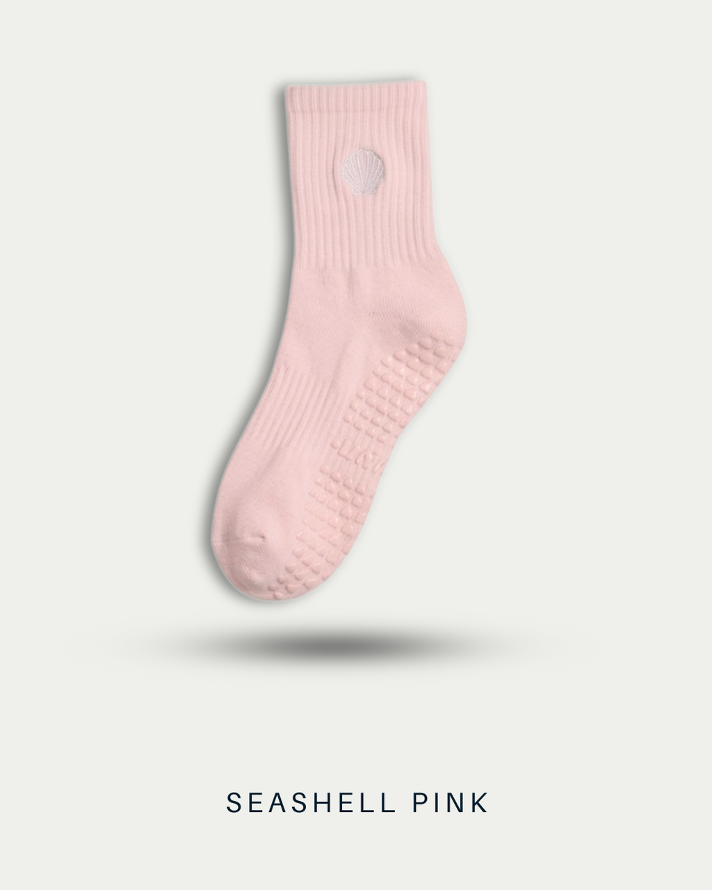 Crew Non Slip Grip Socks (V2) - Seashell Pink