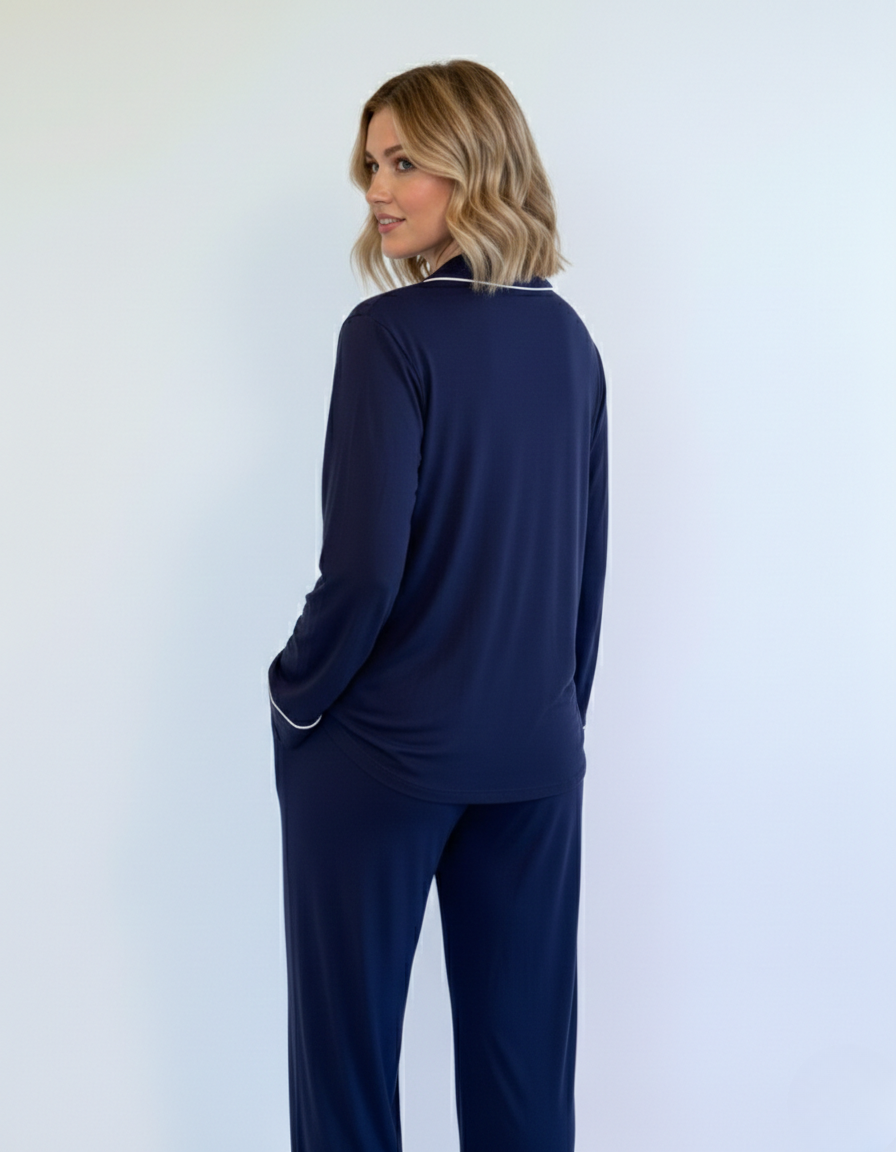 Women's Relaxed Long Sleeve Bamboo Pajama Set