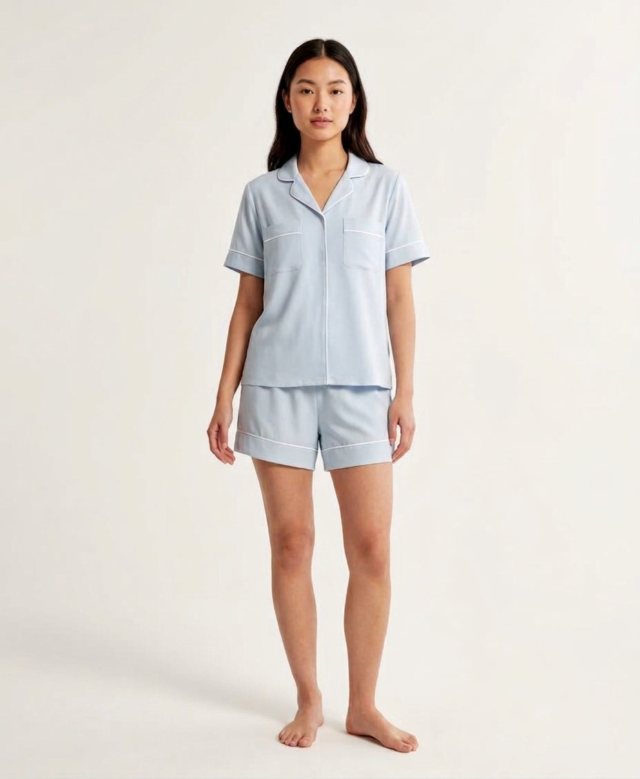 Relaxed Short Sleeve Bamboo Pajama Set