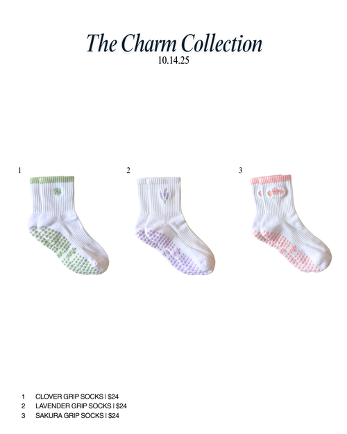 Grip Socks: Charm Collection 3-Pack